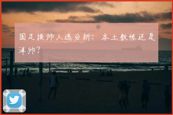国足换帅人选分析：本土教练还是洋帅？